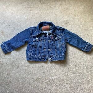 Levi's Denim Trucker Jean Jacket Snap Button Baby 12 Months 100% Cotton